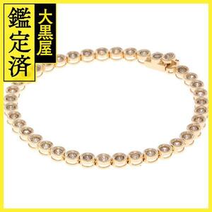 JEWELRY ノンブランド テニスブレスレット K18 イエローゴールド ダイヤモンド 3.0カラット 13.4g【473】