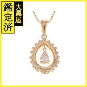 JEWELRY ノンブランド ジュエリー ネックレス K18 イエローゴールド ダイヤモンド 0.22カラット 0.34カラット 4.3g【473】