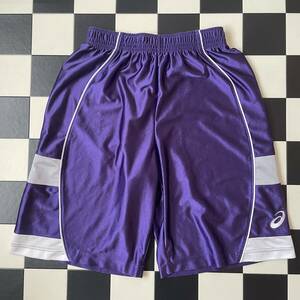 asics　アシックス　バスケットパンツ　サイズL　Y0146　紫