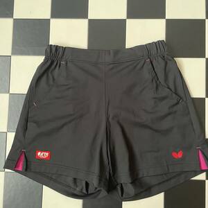 Butterfly butterfly ping-pong shorts lady's size M Y0158 black 