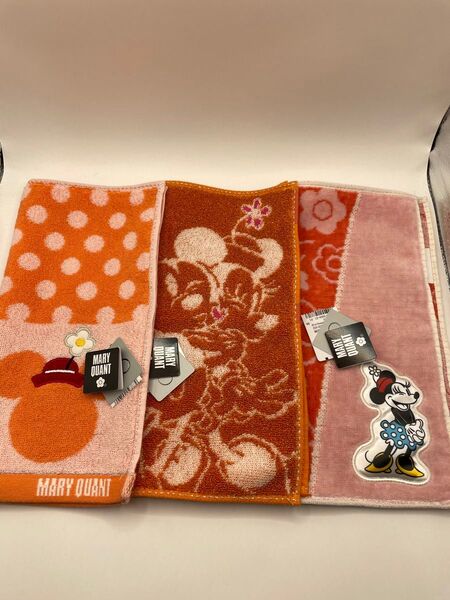 タオルハンカチマリークワントディズニー100周年コラボハンカチ新品未使用タグ付き3枚おまとめセット