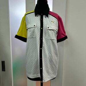 錬r☆24 PUMA 半袖シャツ ゴルフウェア 半袖ポロシャツ メンズ Lサイズ