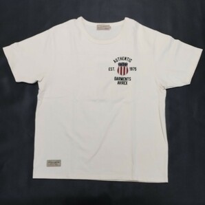 AVIREX ヘビーウェイト Tシャツ 2XL 刺繍Tシャツ バッグ刺繍Tシャツ アビレックス 白Tシャツ 珍しいサイズです。オーバーサイズ 刺繍ロゴの画像1