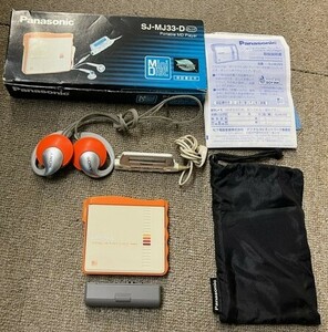( Junk ) Panasonic Panasonic SJ-MJ33 portable MD player box attaching accessory pictured according used present condition goods operation not yet inspection goods 