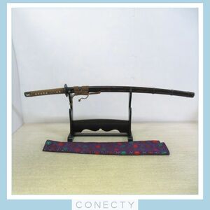 美品 高級居合刀 日本刀 本鮫皮柄巻 茶柄 蛭巻塗鞘 刀長74cm 模造刀 居合練習刀 太刀 武具 コレクション【KB【SX