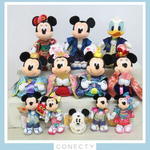 ディズニー TDL　ミッキー ミニー ドナルド　ぬいぐるみ/ぬいぐるみバッジ ひなまつり/お正月 Happy New Year【C1【S3