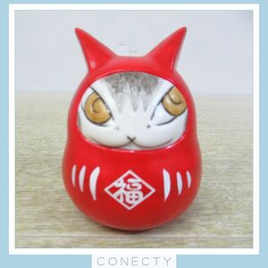 わちふぃーるど WACHIFIELD 猫だるま 貯金箱 赤/陶器製/猫のダヤン/箱欠品【T4【XX