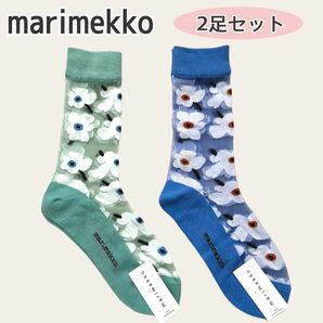 マリメッコ marimekko　靴下　2足組　シアー　シースルーソックス　新品