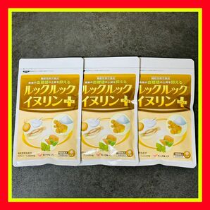 ルックルック イヌリンプラス 186粒 ３袋セット 携帯用プチ袋付き 新品未開封