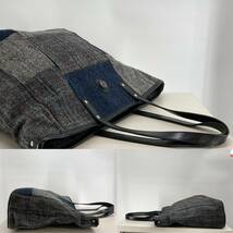 美品　BONFANTI×HARRIS TWEED トートバッグ　グレー_画像3