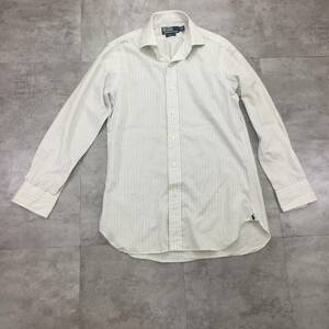 Polo by Ralph Lauren ポロ バイ ラルフ ローレン ストライプ柄 長袖シャツ メンズ ホワイト 白 38-82サイズ