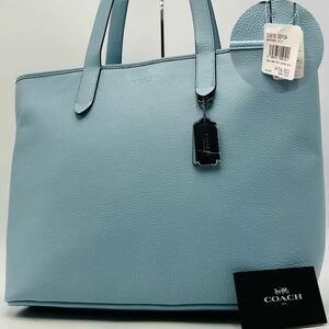 1 jpy ~[ unused class ] hard-to-find goods Coach COACH tote bag business bag briefcase A4 2way leather men's lady's blue 