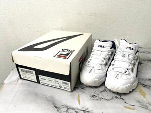 FILA レディース スニーカー ホワイト DISRUPTOR II QUILTED 22.5cmサイズ 箱付き