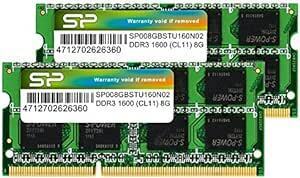 SP Silicon Power シリコンパワー ノートPC用メモリ DDR3 1600 PC3-12800 8GB×2枚 (16
