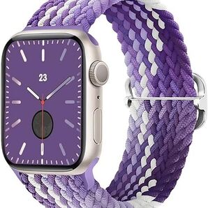 Apple Watch バンド 編組バンド 長さ簡単調節 工具不要 通気性 防汗 取付簡単 交換ベルト38mm 42mm 40mm
