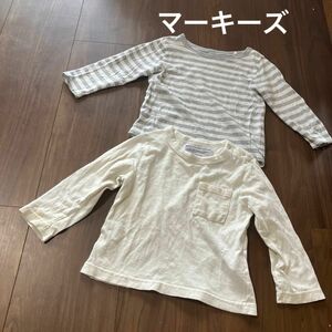 オフホワイト 長袖Tシャツ 長袖 ボーダー マーキーズ まとめ売り