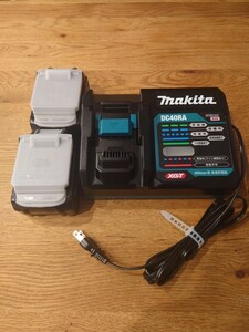 マキタ 40Vmax用　新品充電器バッテリー2個セット　makita