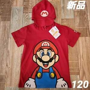 新品　送料無料　マリオ　半袖　tシャツ　パーカー　120 110 スーパーマリオ　UNIVERSAL USJ　Nintendo Switch　任天堂　ユニバ