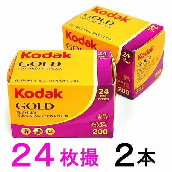 GOLD 200-24枚撮【2本】Kodak カラーネガフィルム 135/35mm 新品 コダック 0086806033954新品