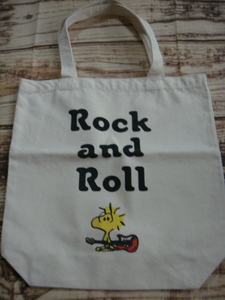 SNOOPY・スヌーピー^,,._Rock and Roll*帆布トートバッグ(rockin' star).,,^「新品」