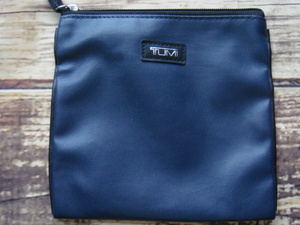 TUMI・トゥミ^,,.TUMI FOR DELTA*ファスナー式ポーチ*ネイビー_.,,^「USED」