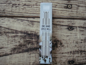  one hand spice Mill ^,,. size : approximately Φ27mm× length 151mm* material : stainless steel trunk _.,,^[ new goods ]
