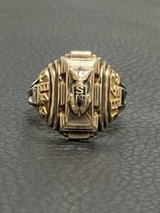 40s college ring Gold 10k Vintage vintage ring 1944 year made Vintage gold 