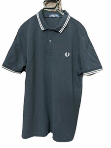 FREDPERRY フレッドペリー　鹿の子　ポロシャツ　ネイビー