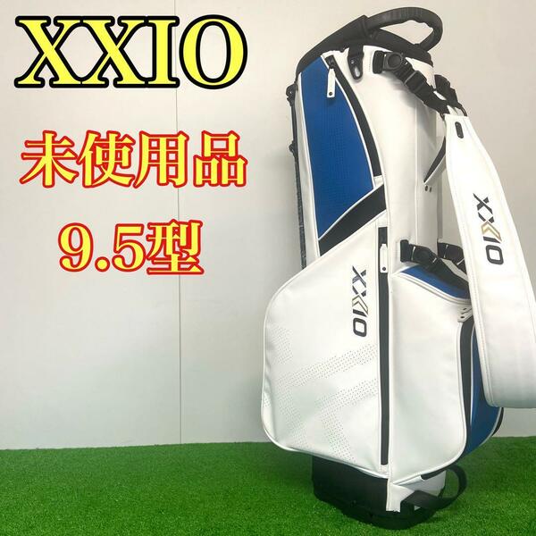 【大人気モデル】XXIO　ゼクシオ　キャディバッグ　GGC-X160 9.5型 ユニセックス　ブルー　ホワイト　