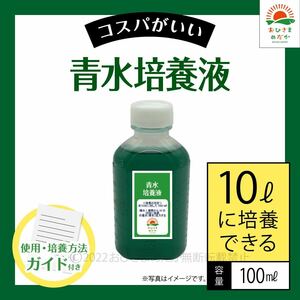 【青水グリーンウォーター培養液（100ml）10L培養分】メダカめだか金魚錦鯉らんちゅう針子稚魚生クロレラPSBミドリムシなど利用に