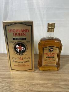 ■FR2214 HIGHLAND QUEEN SUPREME 21年 ハイランド クイーン スプリーム スコッチ ウイスキー 750ml 43% 古酒 未開栓 保管品