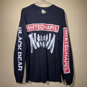 ★送料込み★ 00's ヴィンテージ 古着 WHITECHAPEL ホワイトチャペル デスコア デスメタル Tシャツ ロンT 長袖Tシャツ 