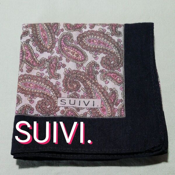 【used】ハンカチ スイビーオム SUIVI. ペイズリー柄 オンワード樫山 チーフ