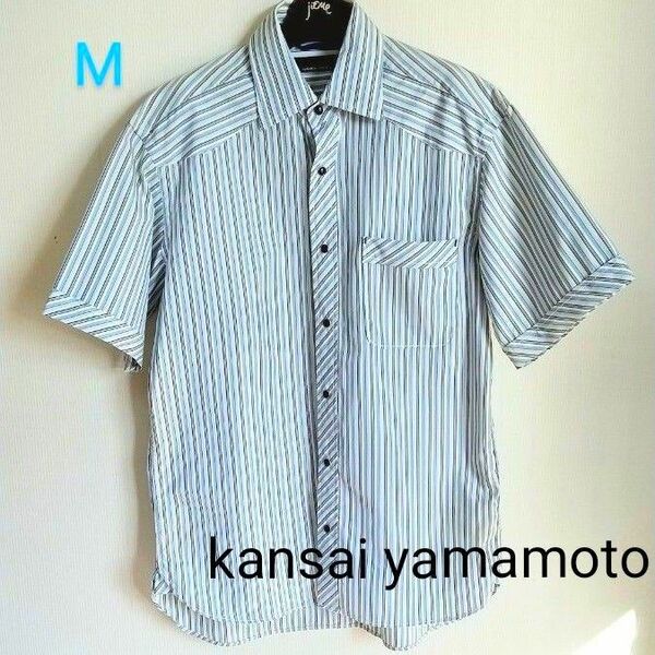 メンズ半袖 ストライプシャツ Kansai Yamamoto 