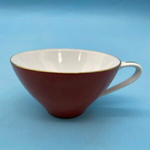 【10471P041】ノリタケ カップ オールド? Noritake レトロ 昭和レトロ 朱色 ソーサ―なし アンティーク ヴィンテージ お洒落 ティーカップ