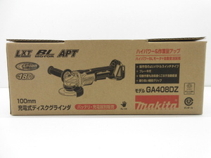 n77099-ty 開封済み未使用○makita マキタ １００㎜充電式ディスクグラインダ GA408DZ 18v [098-240519]