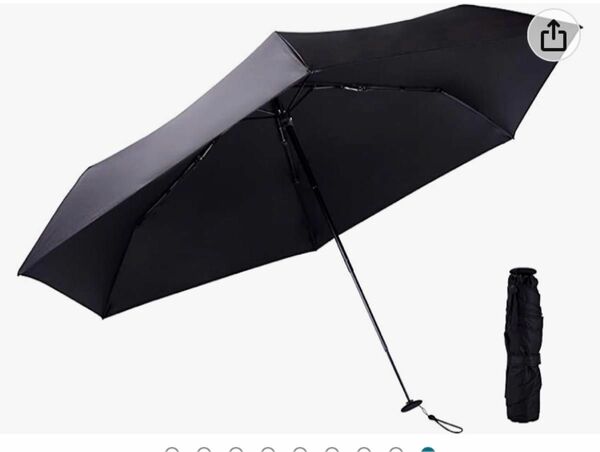 超軽量　日傘兼雨傘　折りたたみ傘　UVカット　完全遮光5級撥水　ブラック