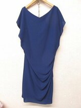 k6700：ビアンカエポカ BIANCA EPOCA ノースリーブ ワンピース 36 ドレス/フォーマル 2次会 青紫/レディース：5_画像2