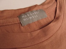 k6699：イギリス製！MARGARET HOWELL(マーガレットハウエル) 半袖Tシャツ M カットソー 茶ブラウン レディース/メンズ：35_画像3