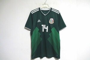 N6868:adidas（アディダス）ロシアW杯着用モデル サッカーメキシコ代表ユニフォーム背番号14 ハビエル・エルナンデス/緑/XO :35