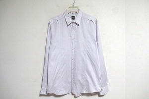 B0305:HUGO BOSS 長袖シャツ ヒューゴボス シャツ 薄紫系 L メンズ Yシャツ ビジネスシャツ:5