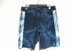 N6994:BILLABONG（ビラボン）スイムショートパンツ サーフパンツ/青緑タイダイ/28（ホームクリーニング済）：35