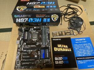 GIGABYTE H87-D3H ATX motherboard BIOS Windows start-up verification CPU i5-4570, memory attaching .