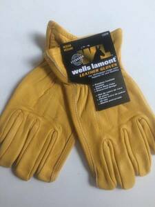 * free shipping * regular goods wells lamont Wells lamonto cow leather gloves premium leather glove / work bike outdoor camp *