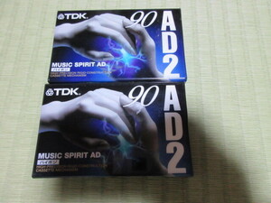 カセットテープ　TDK　AD2 　ハイポジ　９０分２本で！