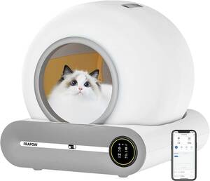  cat automatic toilet cat toilet large [ high capacity 9L& smartphone control & weight monitoring ] automatic cleaning 