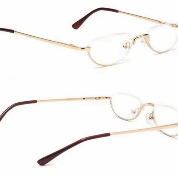 [JO] 老眼鏡 遠近両用 ブルーライトカット　メガネゴールド+2.50 1本 眼鏡 メガネ