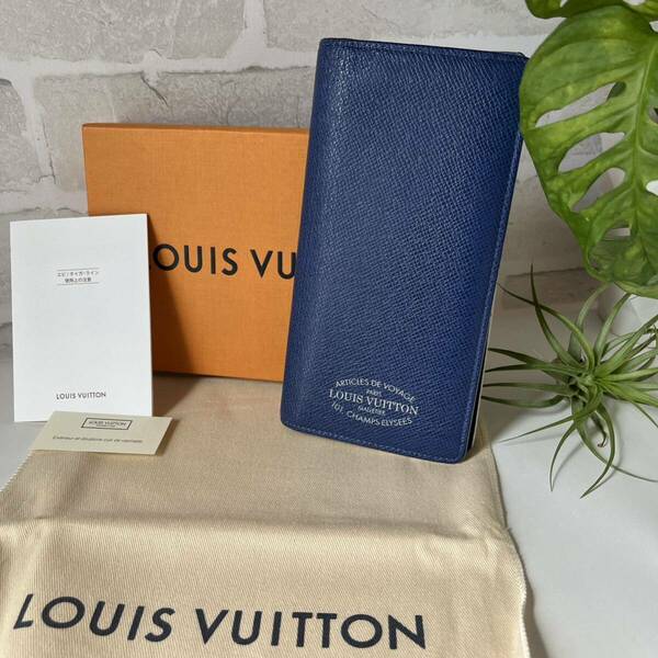 極美品＊ルイヴィトン ポルトフォイユプラザ タイガ メンズ長財布 LOUIS VUITTON