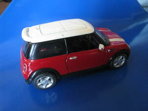 ■マイスト Maist MINI COOPER　S 1/36 ミニクーパーS 　プルバックカー　レッド/ホワイト 11103　◆中古◆