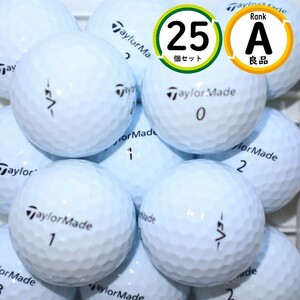 Aランク 25個 テーラーメイド V3 ホワイト 良品 TAYLORMADE ロストボール 送料無料